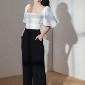 Trendy White Top with bell sleeves