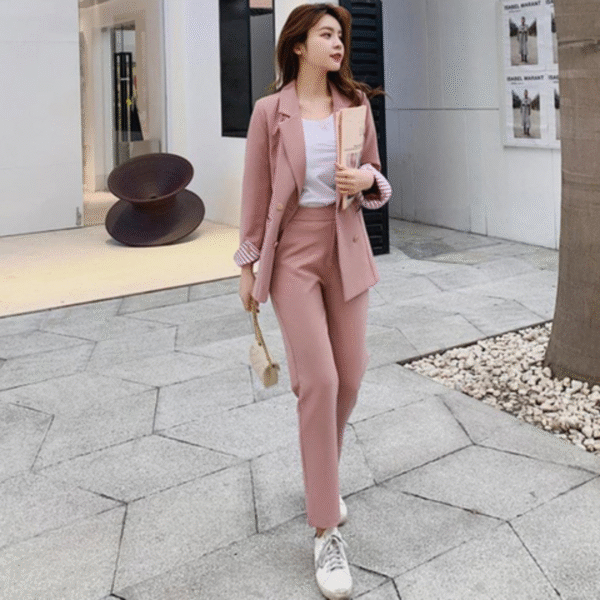 Full Blazer Set - Pink for Women
